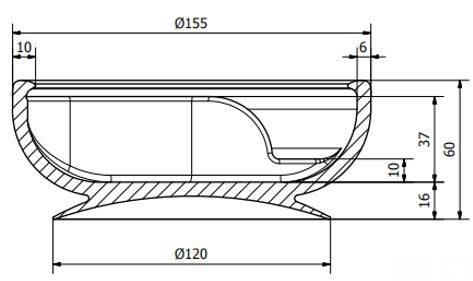 SECONDS: Silicone Suction Bowl - SECTIONED