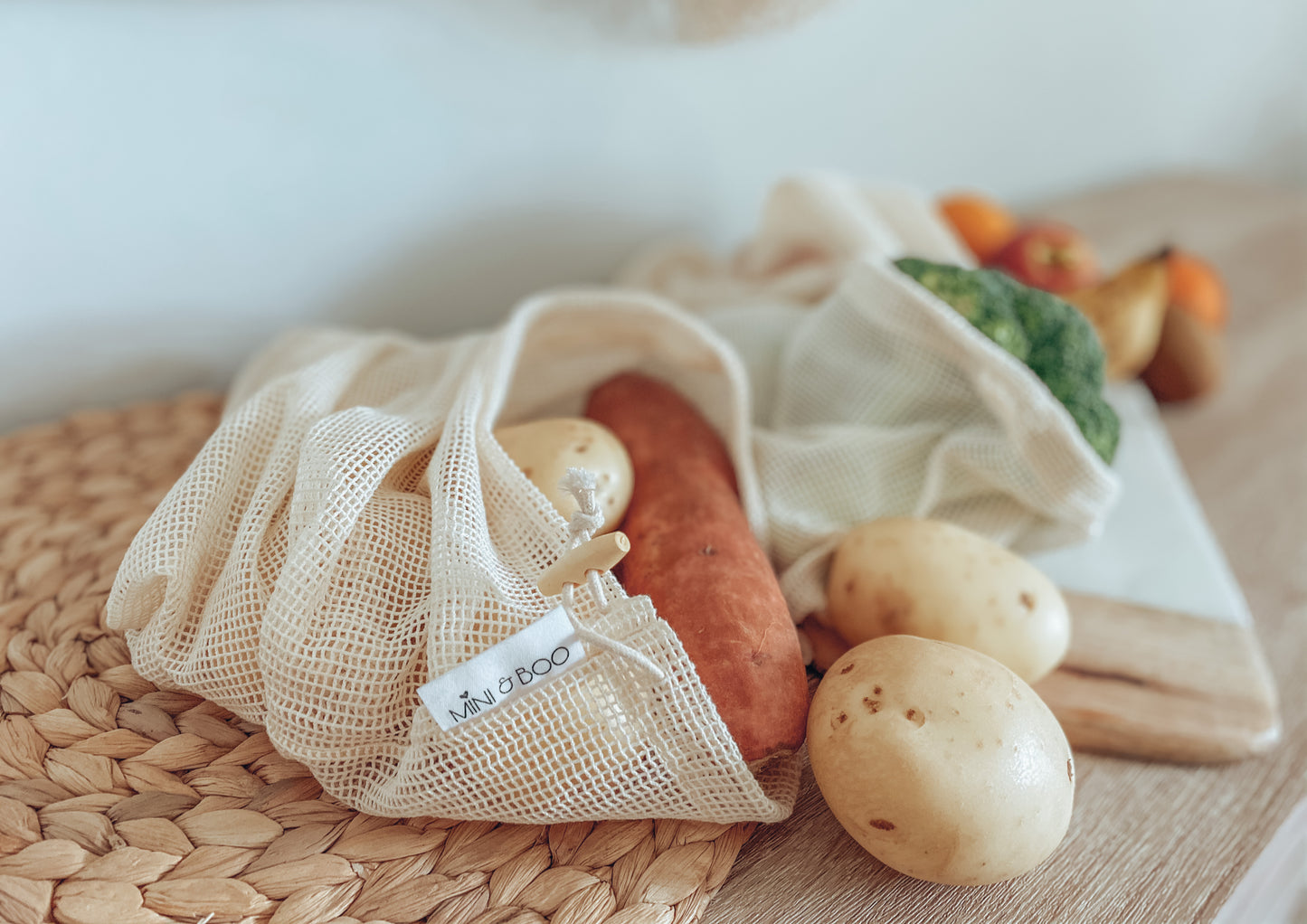 Organic Cotton Mesh Produce Bag (3 pack)