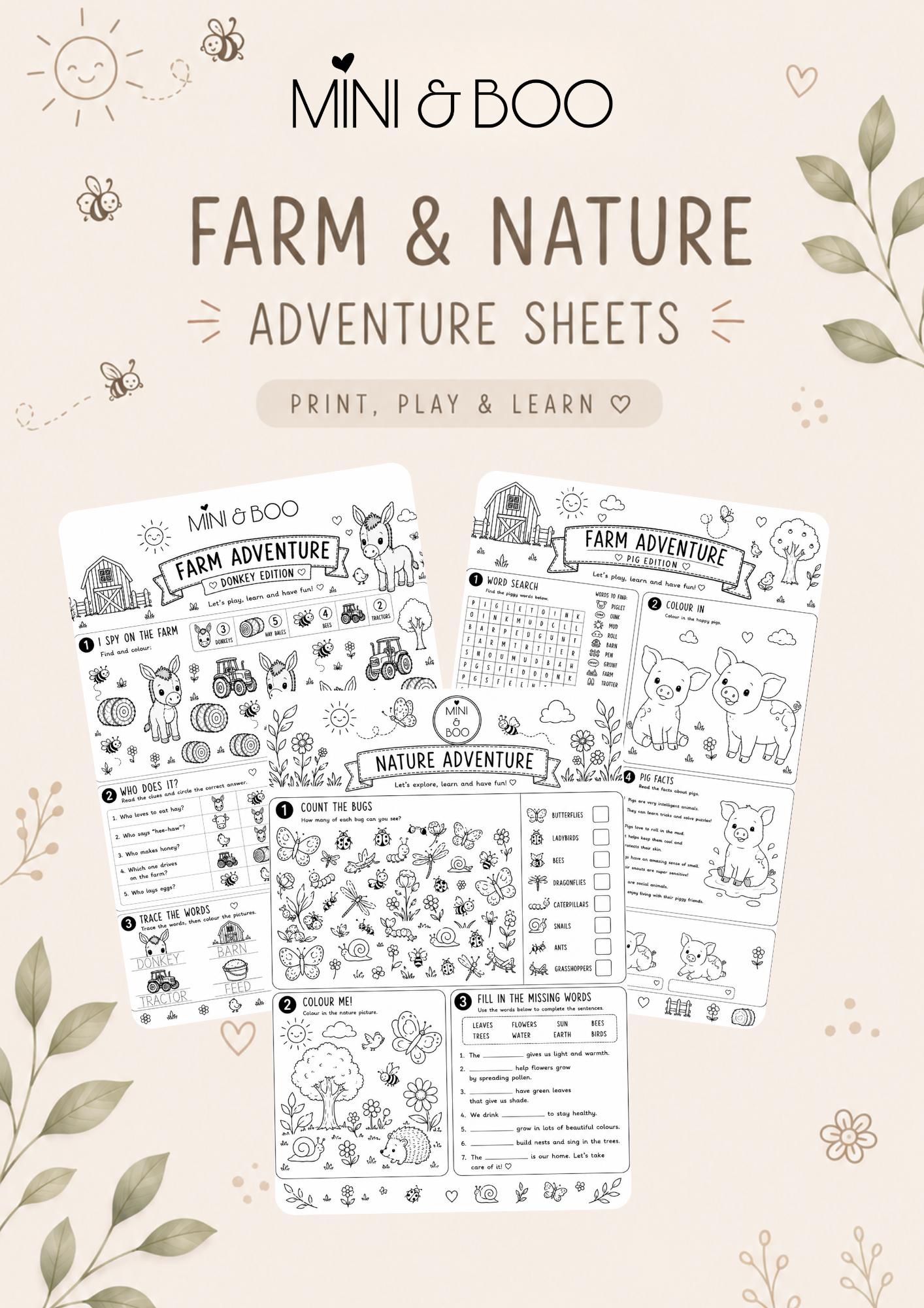 Farm & Nature Printables
