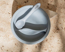 Load image into Gallery viewer, Mini and Boo silicone suction bowl set – divided section bowl with non-slip base and BPA-free silicone spoon, dishwasher safe toddler tableware.