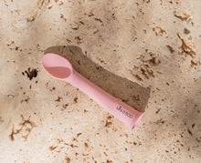 Load image into Gallery viewer, Mini and Boo silicone teething spoons with narrow tips – BPA-free, food-grade silicone, soft on gums, suitable for babies 3–36 months, dishwasher safe.