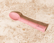 Load image into Gallery viewer, Mini and Boo silicone teething spoons with narrow tips – BPA-free, food-grade silicone, soft on gums, suitable for babies 3–36 months, dishwasher safe.