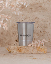 Load image into Gallery viewer, Mini and Boo stainless steel double-walled tumbler cup 220 ml – multipurpose sip &amp; snack tumbler, keeps drinks warm or cool, compatible with silicone lid, hand-wash only.